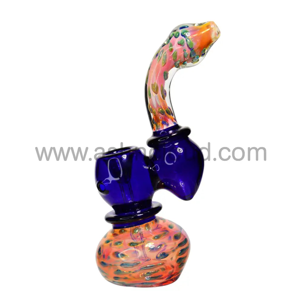 9 In - Slime Colors Handle Polka Dots Bubbler Fancy