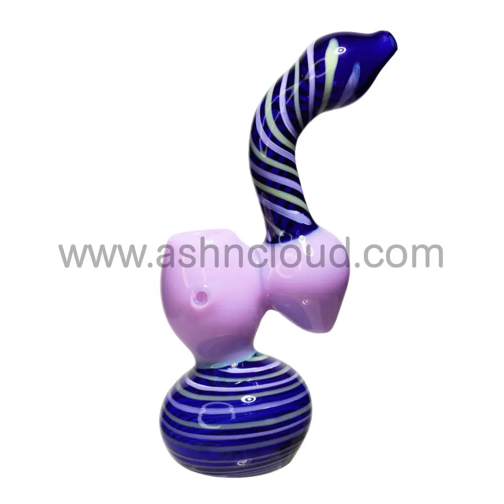 9 In - Slime Colors Twisted Glass Bubbler