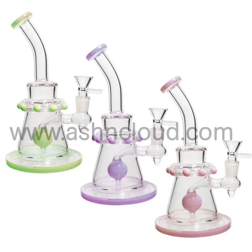 9 In - Slime Colors Vent Neck Glass Bong