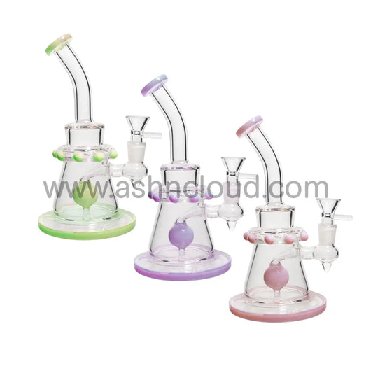 9 In - Slime Colors Vent Neck Glass Bong