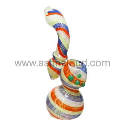 9 In - Streaky Multicolor Glass Bubbler