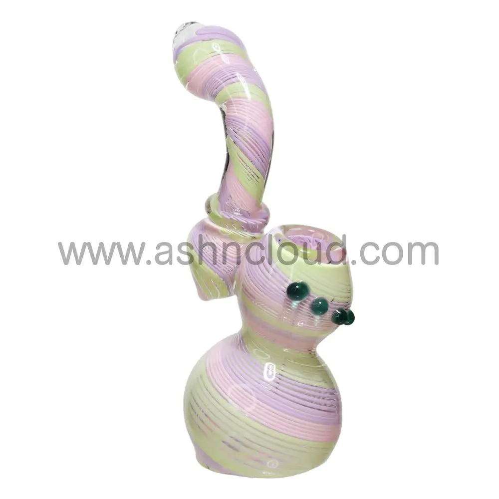 9 In - Streaky Multicolor Glass Bubbler