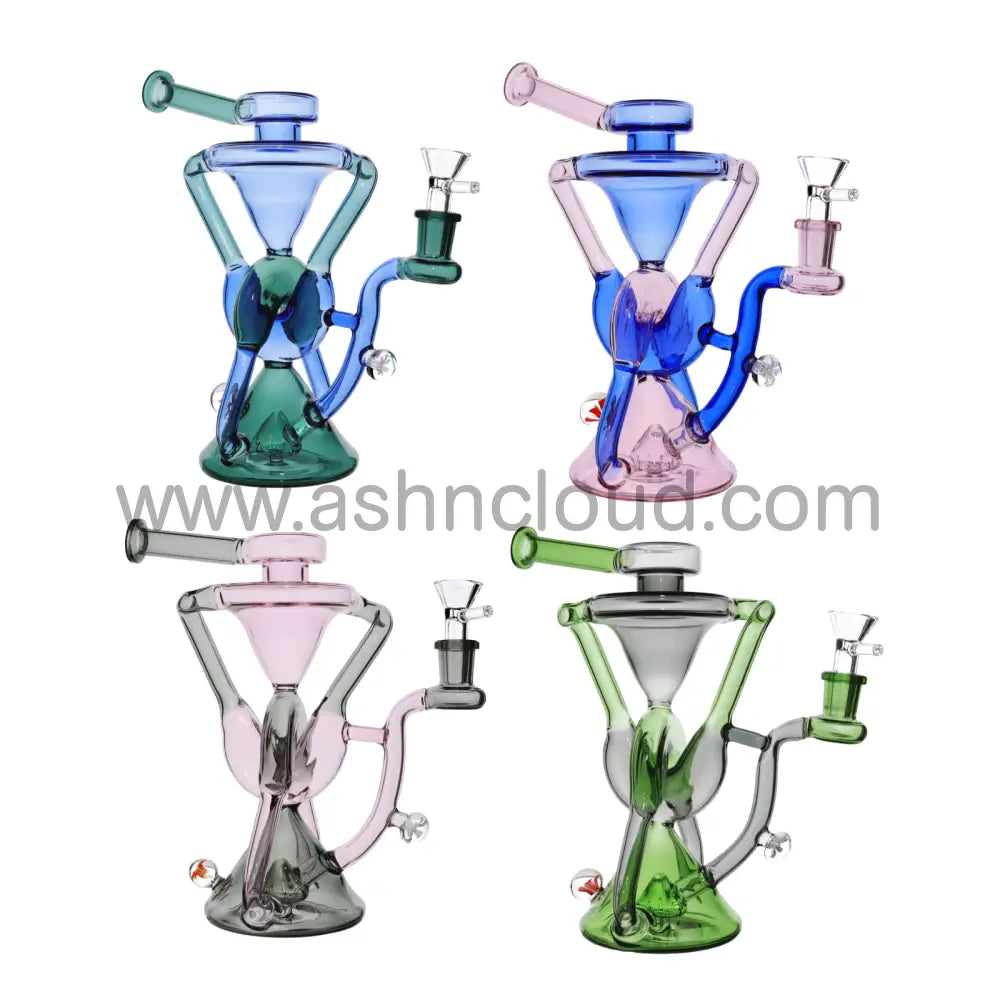9 Inch Fancy Multicolor Glass Recycler