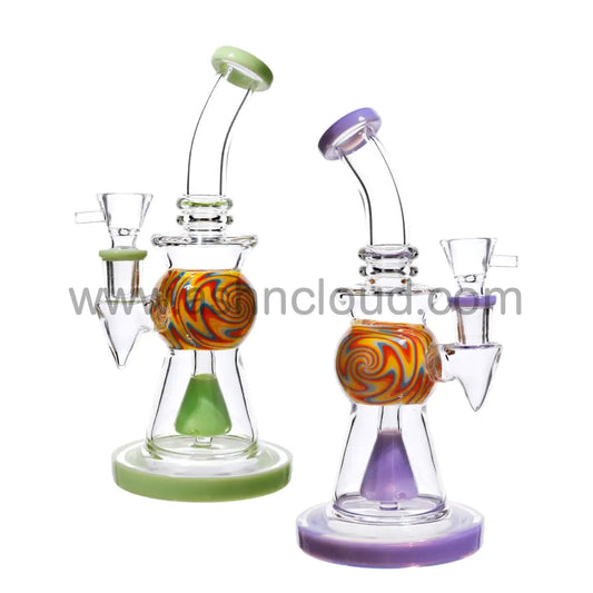 9 in - Wig Wag Ball Center Glass Bong