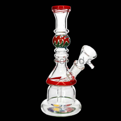9 in - Wig Wag Perc Glass Bong