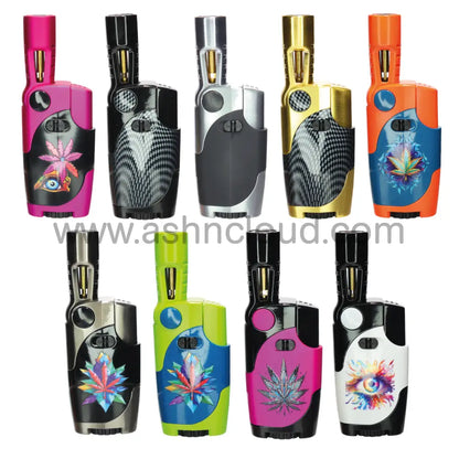 9 Pcs - Dab Scorch Torch Weed Design With Display Adjustable 45 To 90 Degree $8.75 Each