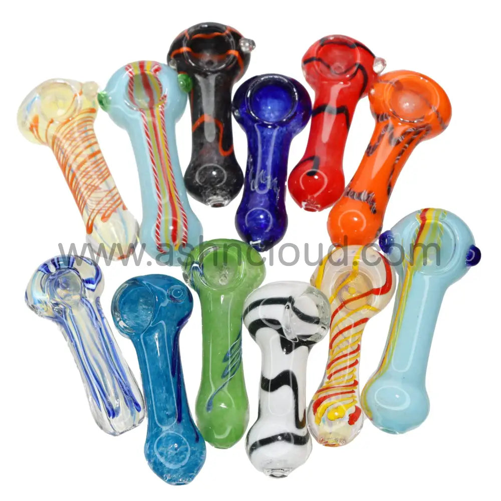 90 Pcs – Jar #32 Glass Hand Pipe Spoon $2.2 Each Simple