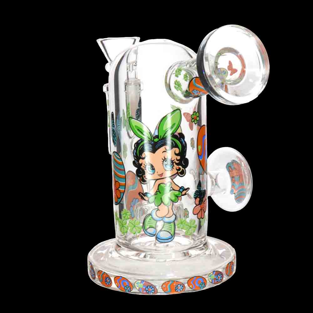 Betty Boop 8" Thick Cartoon Vintage Glass Bong with Internal Perc – Wholesale Water Pipe