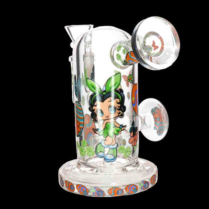 Betty Boop 8" Thick Cartoon Vintage Glass Bong with Internal Perc – Wholesale Water Pipe