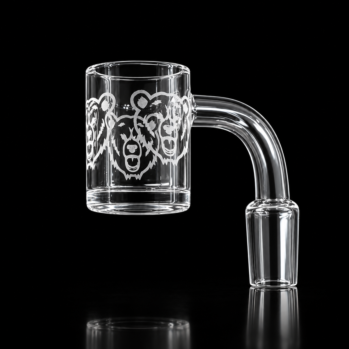 14mm Bear Etched Quartz Banger – 90°
