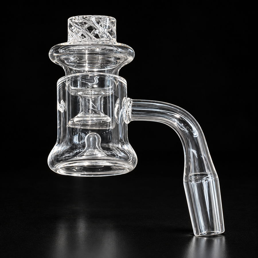 14mm Terp Slurper Quartz Banger with Marble & Pill Set