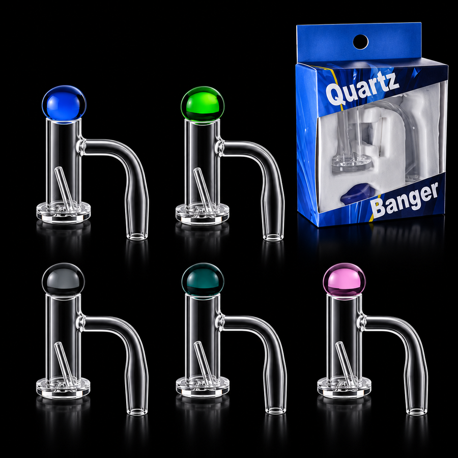 14mm Terp Slurper Quartz Banger Set with Color Marble – Boxed