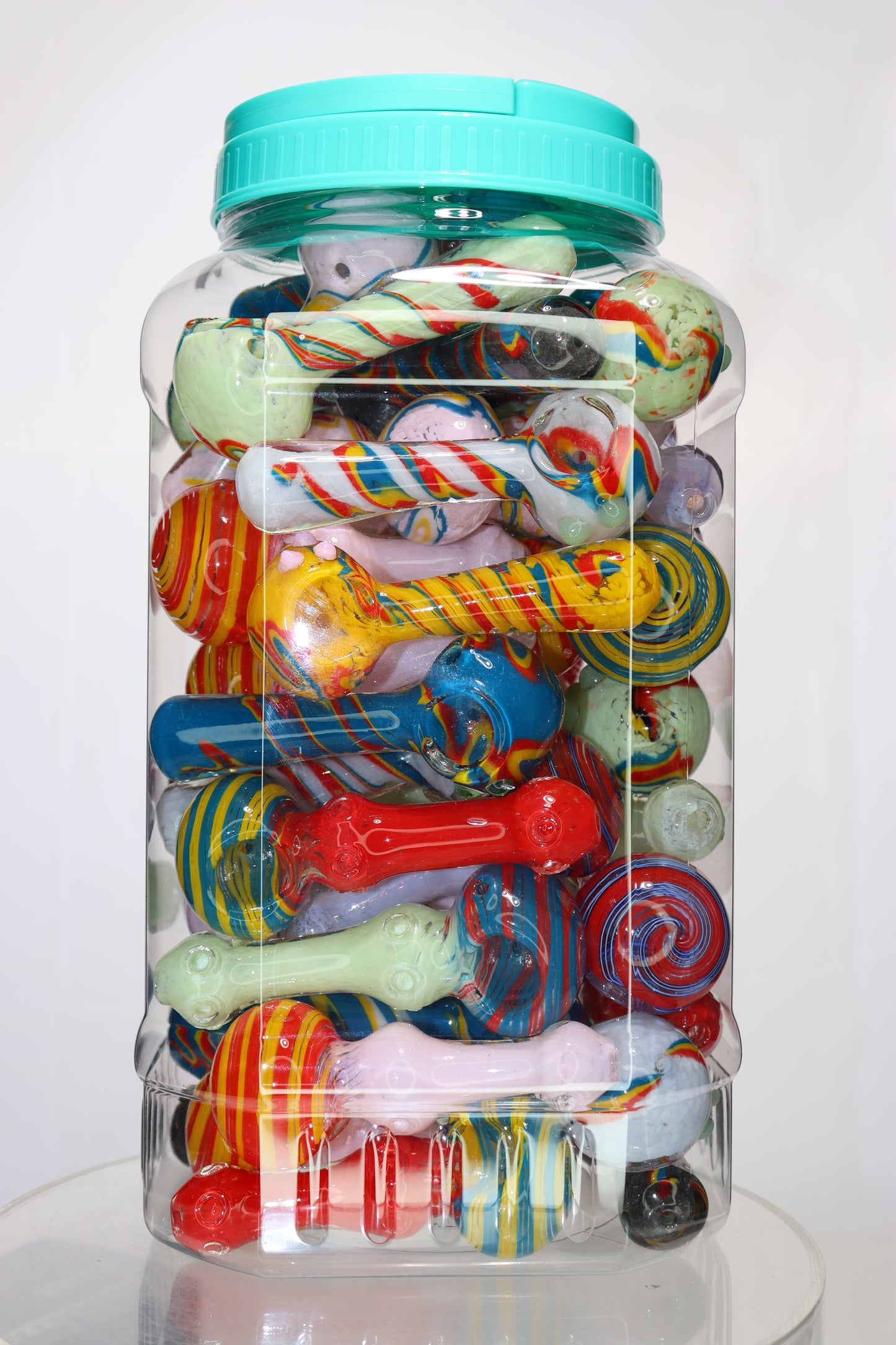 50 pcs – NEW JAR #34 Glass Hand Pipe Spoon $4 each