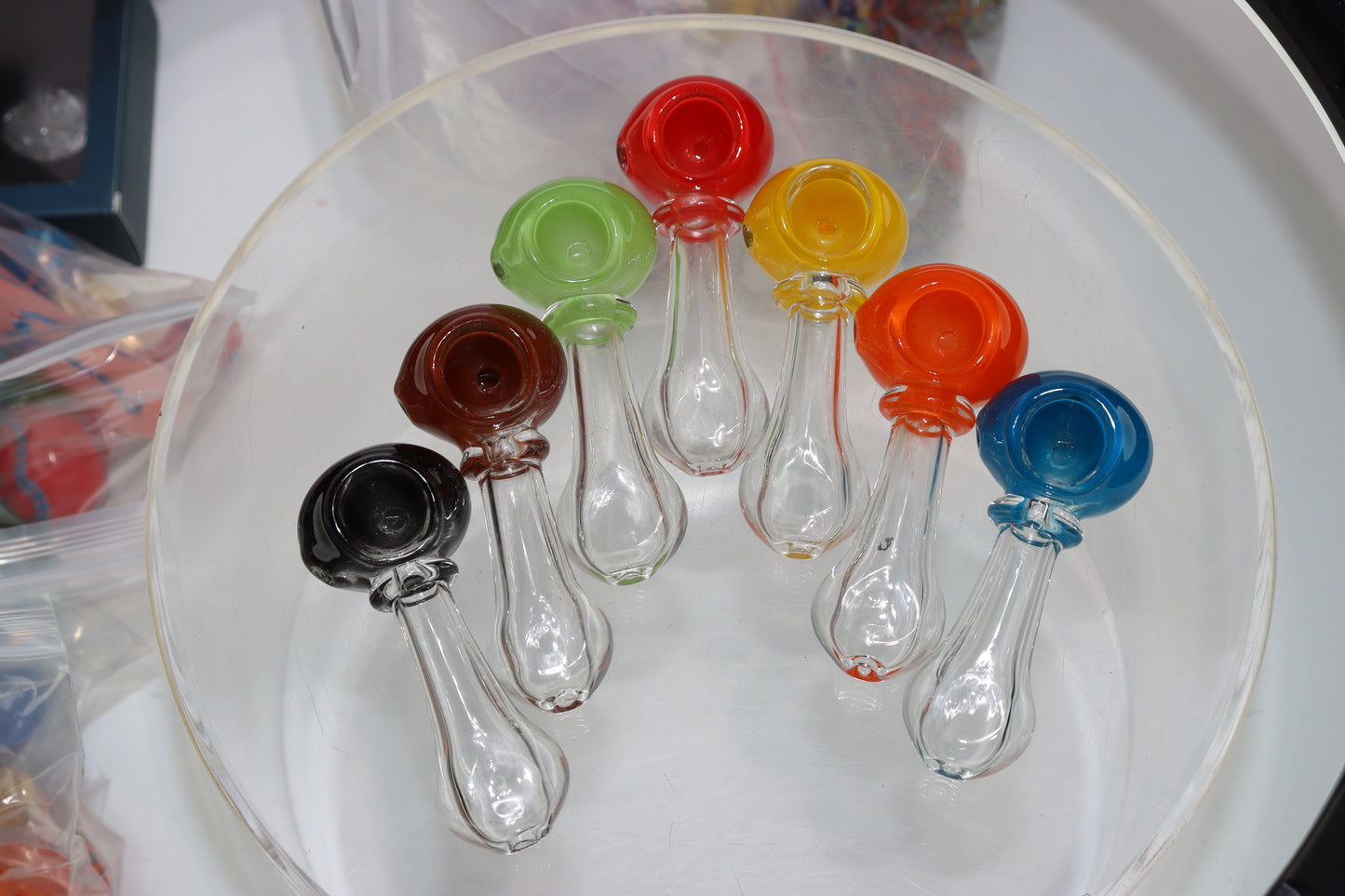 115 pcs – NEW 2025 JAR #3 Glass Hand Pipe Spoon $1.60 ea
