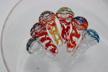 200 pcs – NEW 2025 JAR #4 Glass Hand Pipe Spoon $1.30