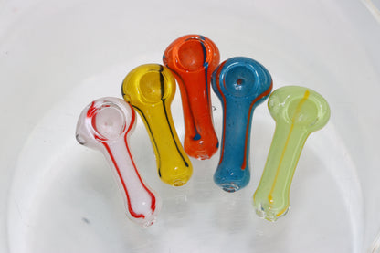 200 pcs – NEW 2025 JAR #5 Glass Hand Pipe Spoon $1.05