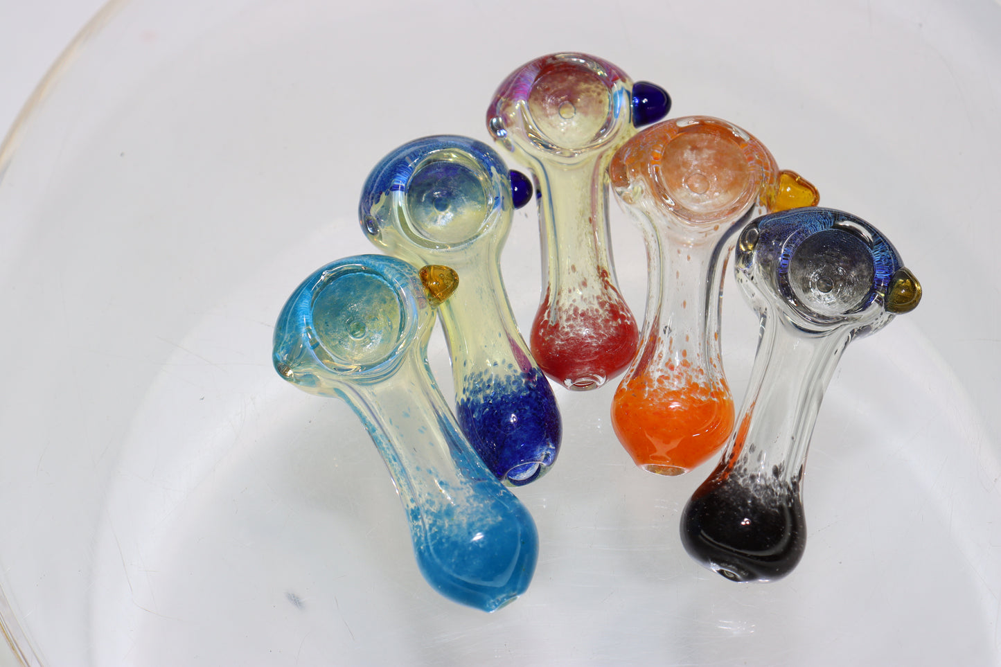 170 pcs – NEW 2025 JAR #6 Glass Hand Pipe Spoon $1.30