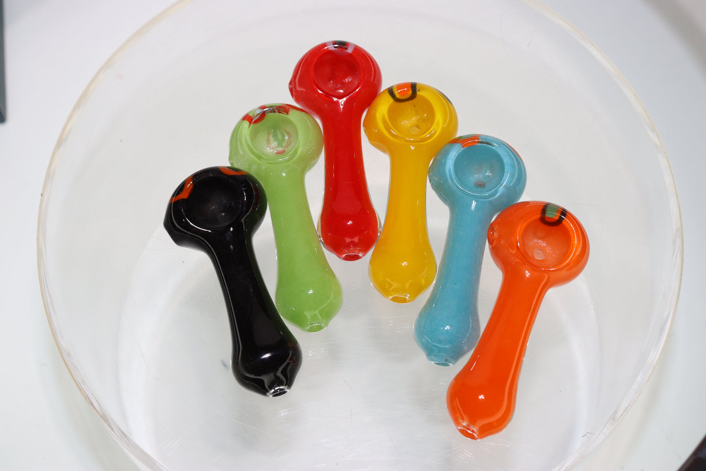110 pcs – NEW 2025 JAR #8 Glass Hand Pipe Spoon $2.10 ea