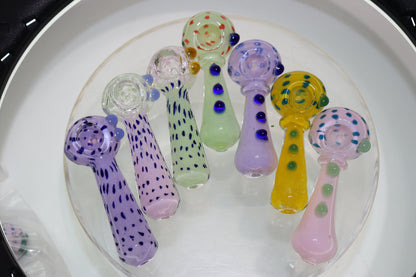 60 pcs – NEW JAR #37 Glass Hand Pipe Spoon $4 each