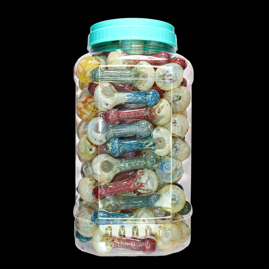 90 pcs – NEW JAR #45 Glass Hand Pipe (4 inches) Spoon $2.50