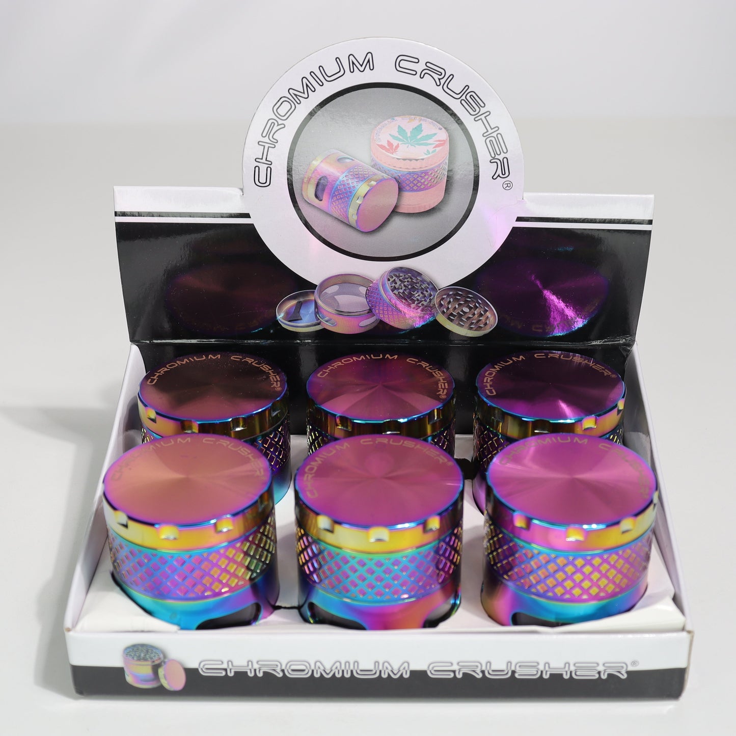 6 pcs - Diamond Chromium Crusher Metallic Grinder 4 Layer