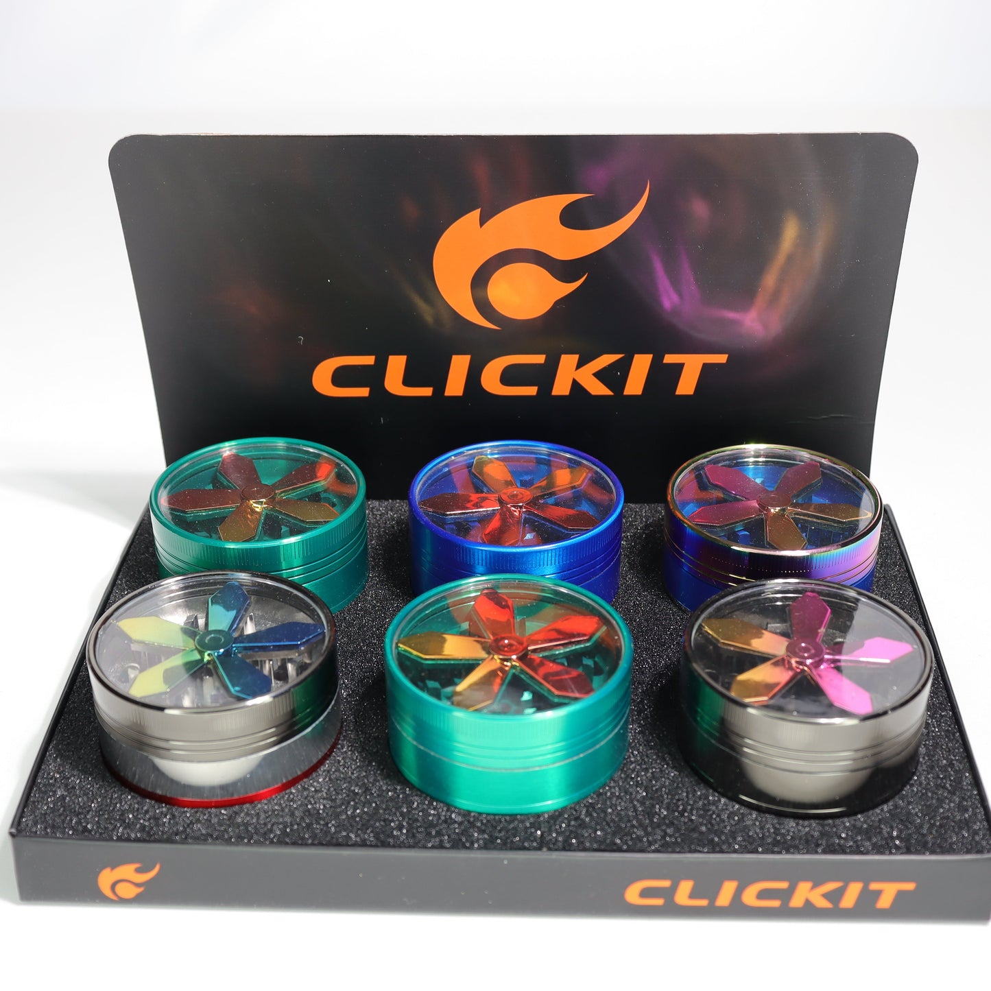 6 pcs - Click it Spin Star Design Grinder MG-017
