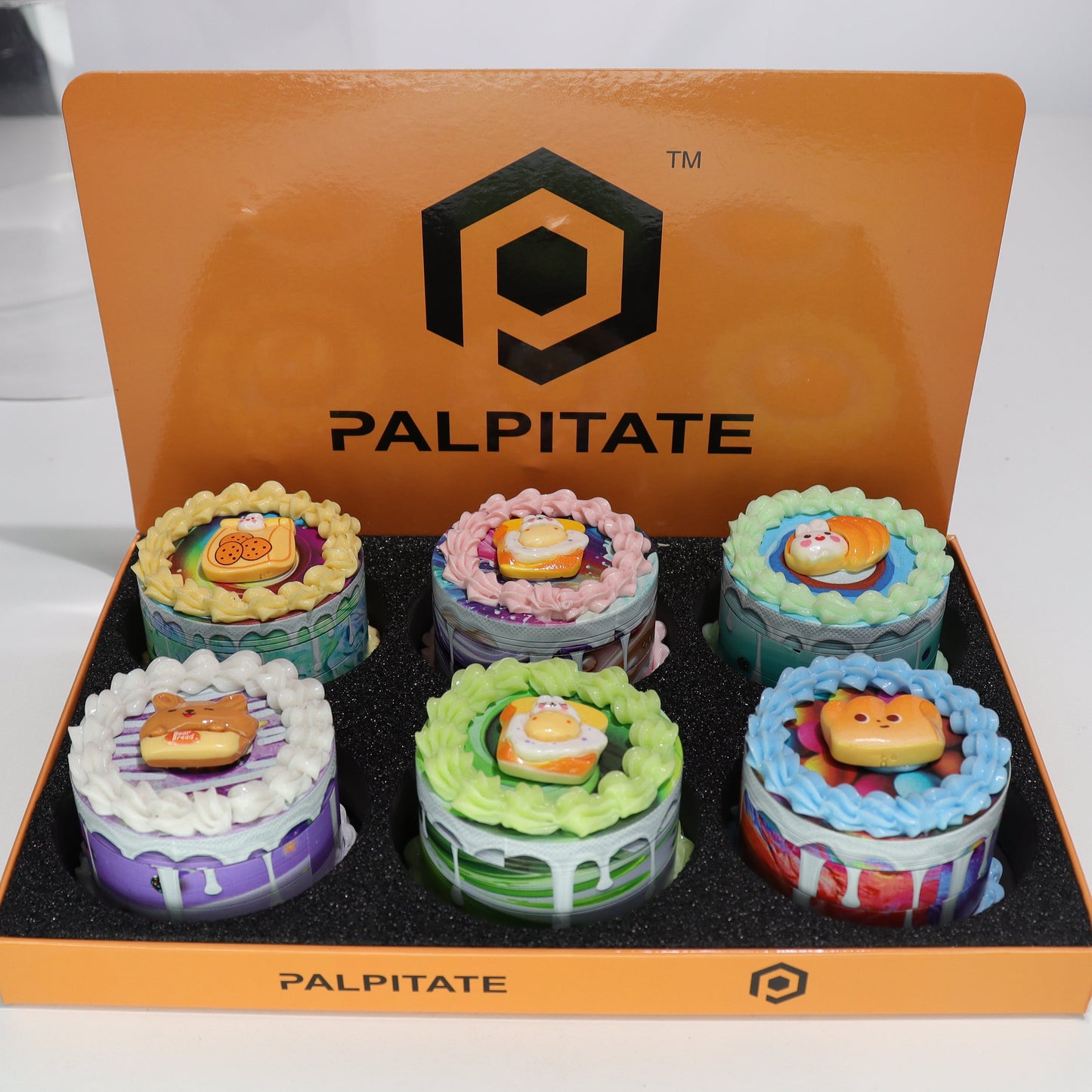 6 pcs - Click it Metallic Cake Design Assorted 4 Layer Grinder MG-103