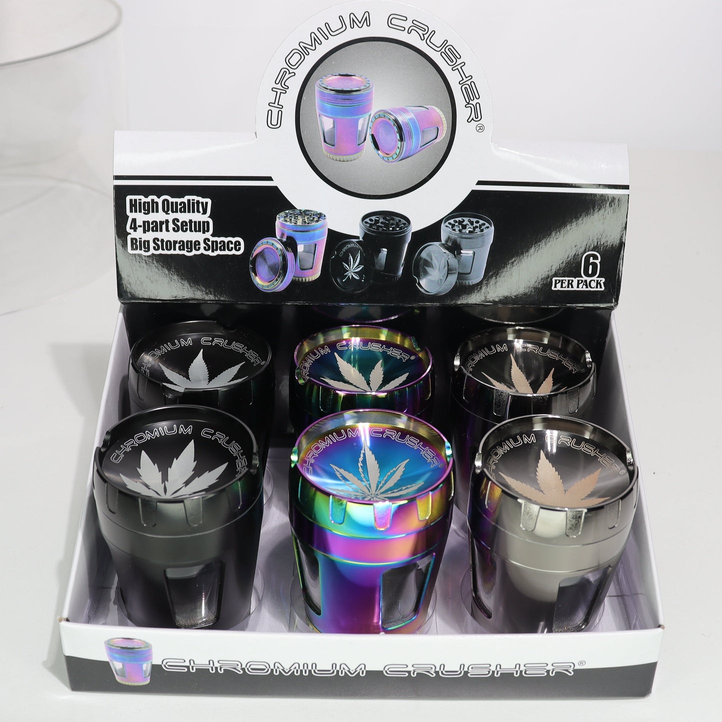 6 pcs - Stylish Chromium Crusher Weed