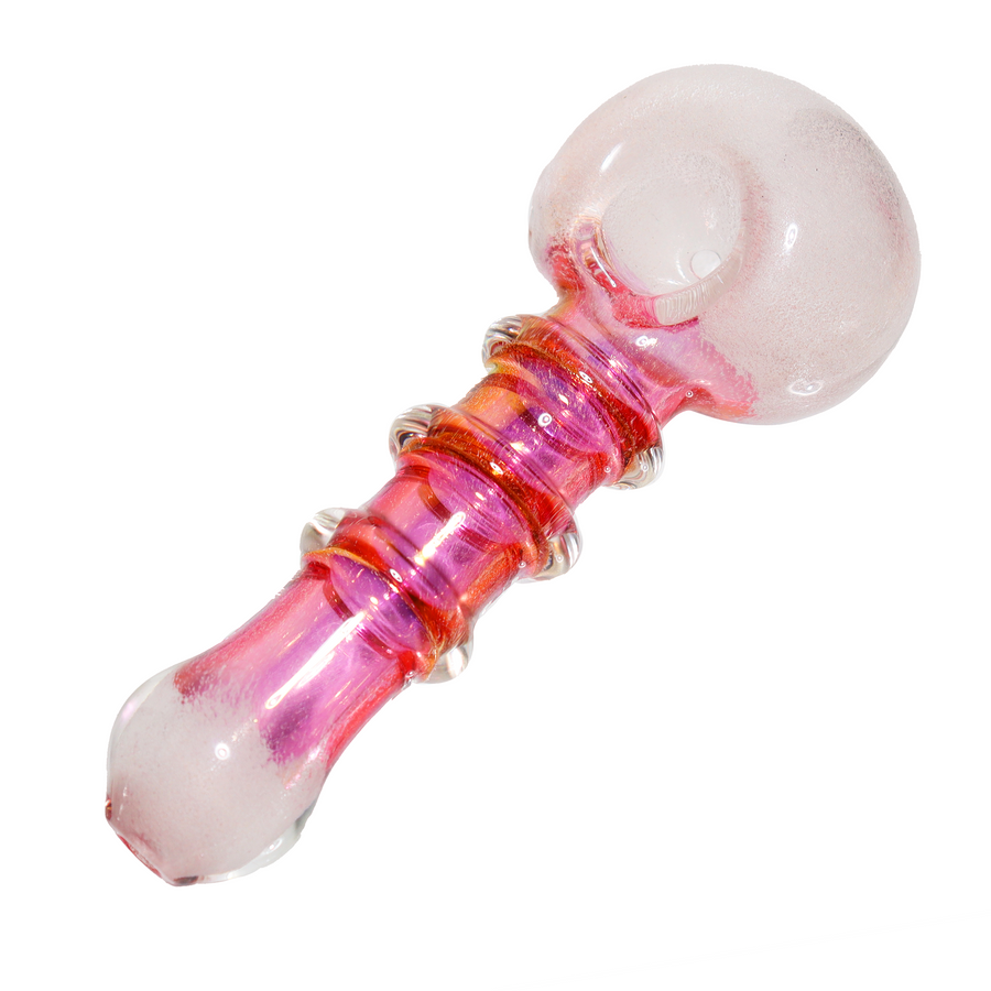 5 Inch Pink Glow-in-the-Dark Glass Hand Pipe