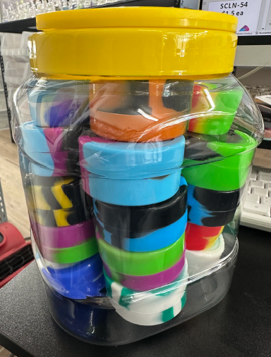 25 pcs - JAR of Big Silicone Container Assorted Colors