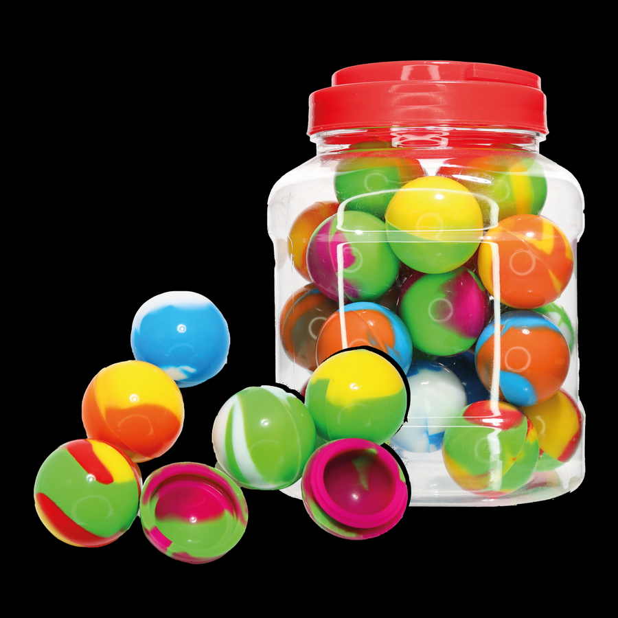 Silicone Jar Container Ball, 30-Piece Mixed Color