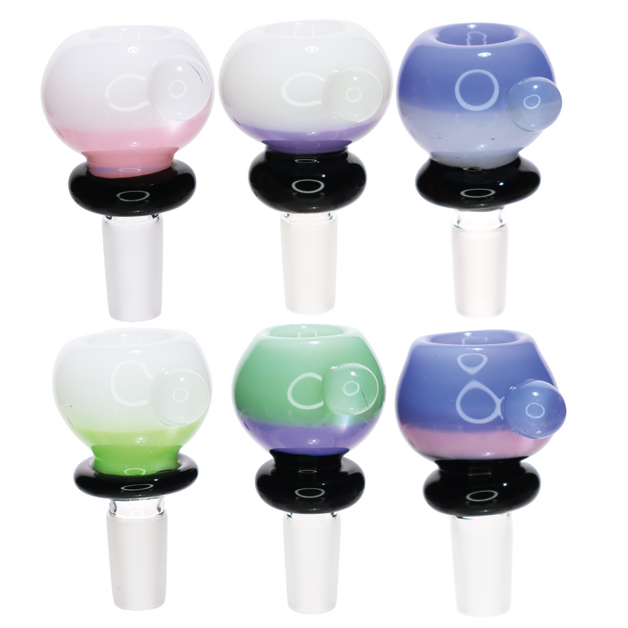 14mm Double Slime Color Glass Bowl
