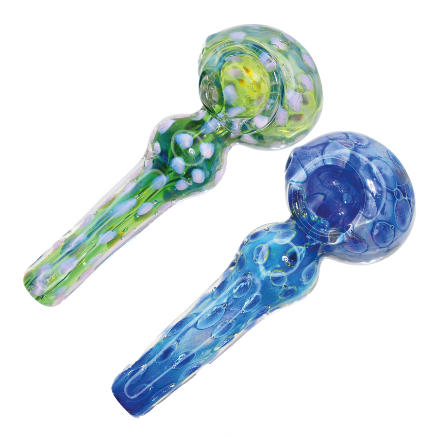 5 Inch Textured Bubble Glass Spoon Pipe