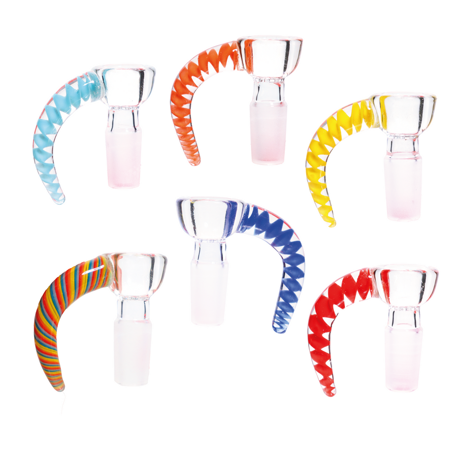 14mm Multicolor Horn Glass Bowl with Screen