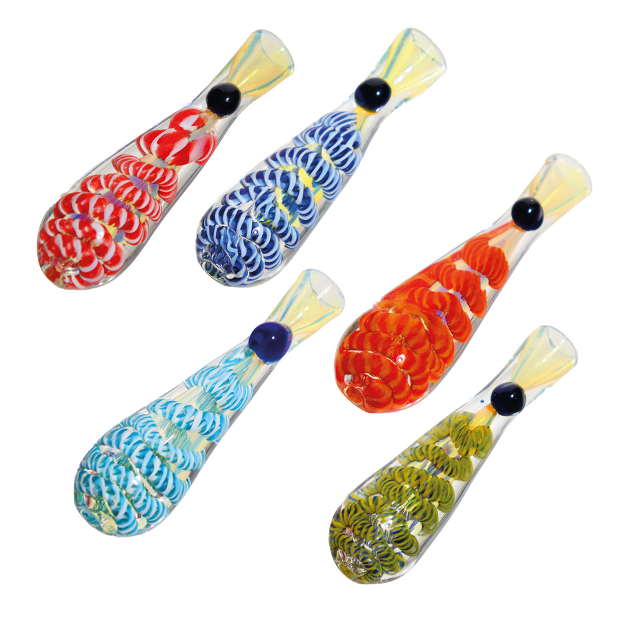 Streaky Tail Implosion Glass Chillum