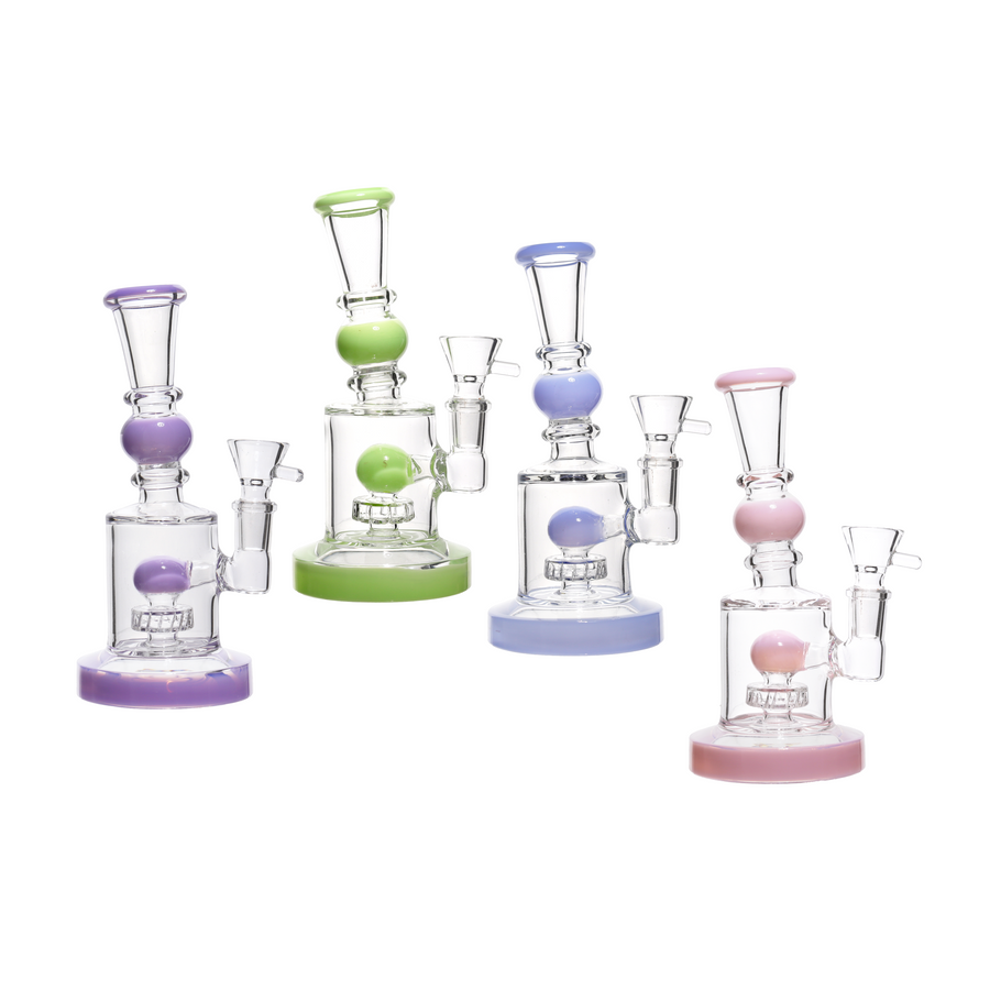 7 Inch Cone Neck Slime Color Mini Bong Perc