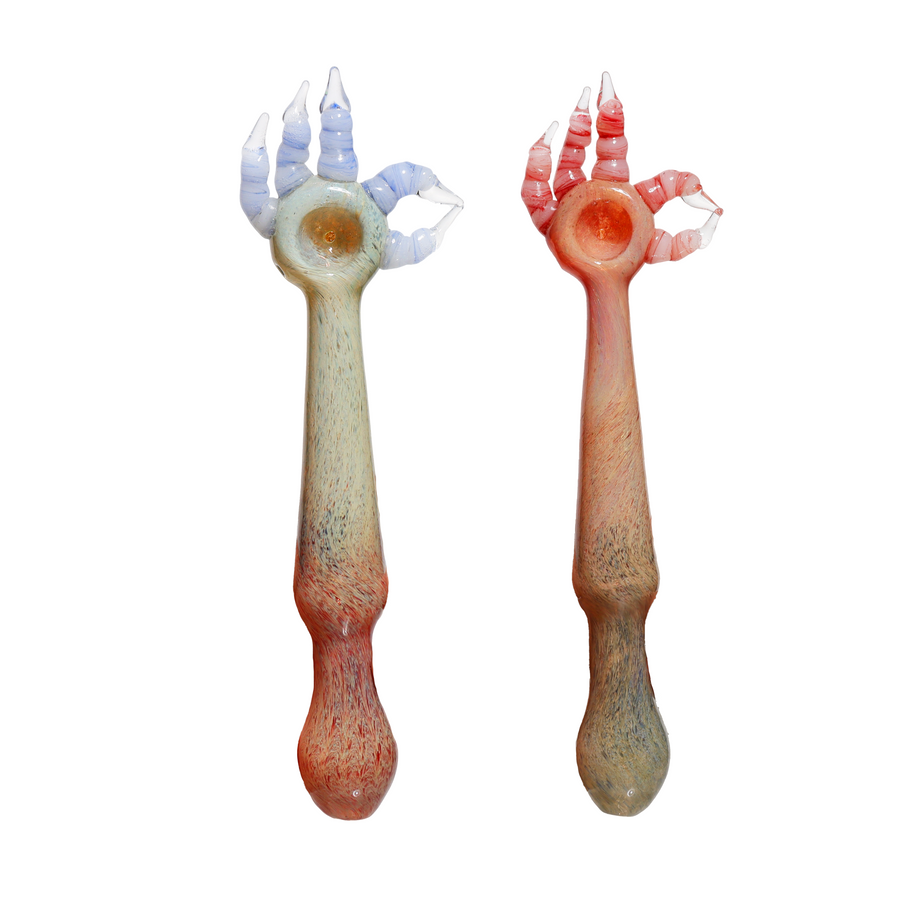 9 In - Creepy Hand Glass Pipe