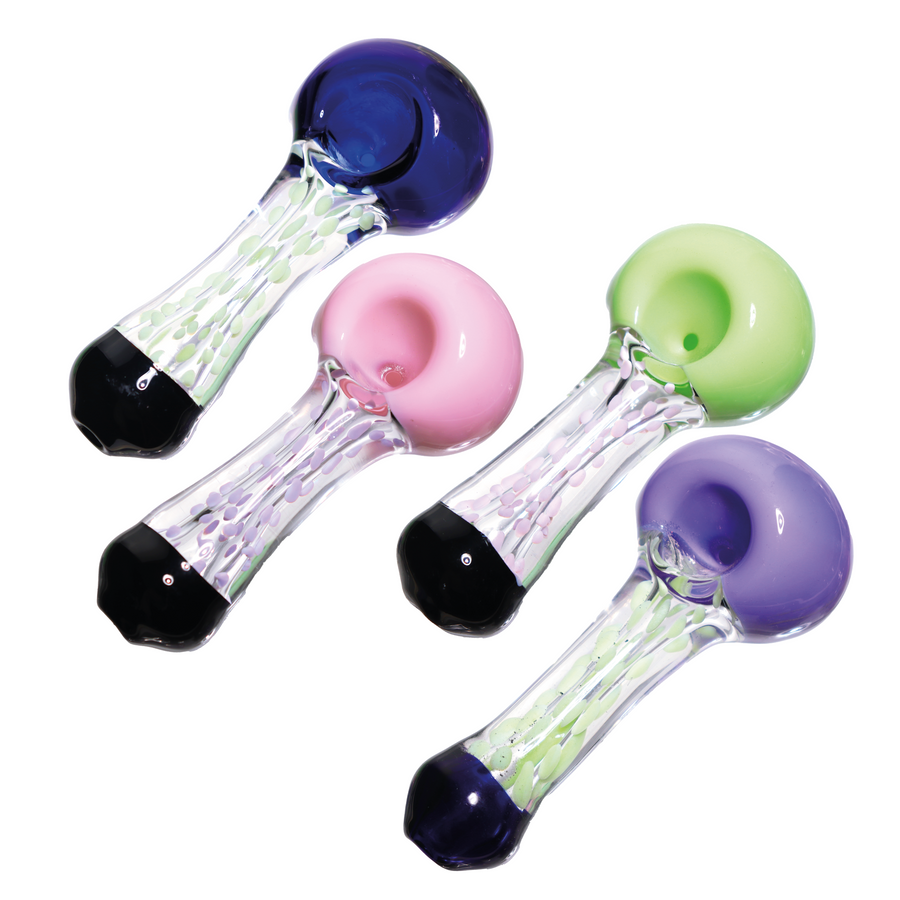 5.5 Inch Dot Work Glass Spoon Pipe