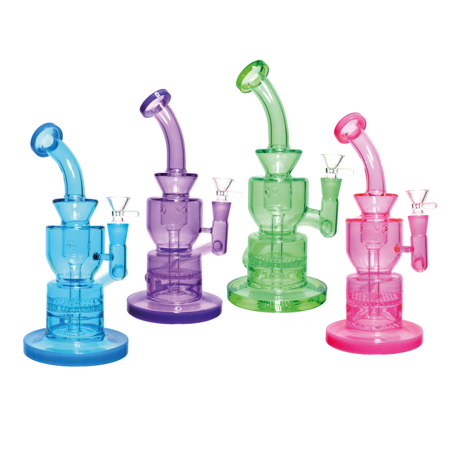 10 Inch Honeycomb Neon Glass Recycler