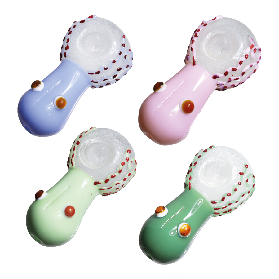 5 Inch Multicolor Monster Glow-in-the-Dark Spoon Pipe