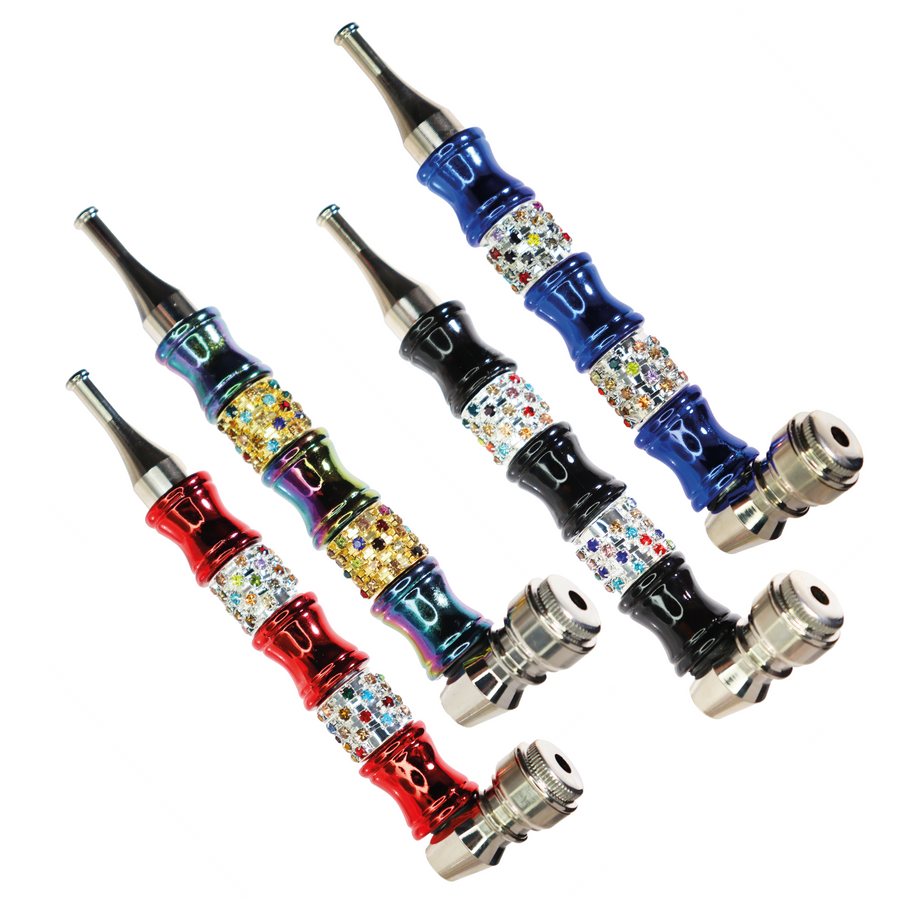 6 Inch Fancy Rainbow Diamond Metal Pipe