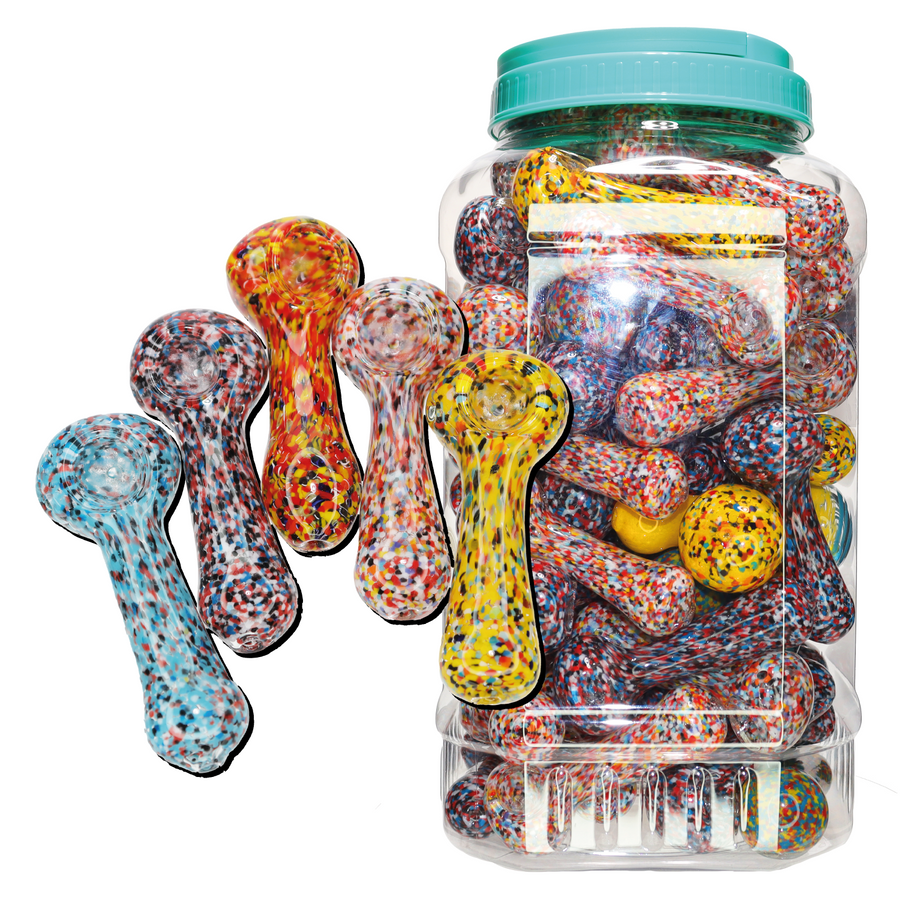 Glass Hand Pipe Spoon Jar #67, 85-Piece