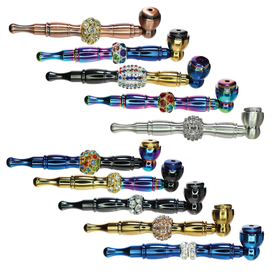 6 Inch Diamond Pattern Metal Pipe, 10-Piece Box