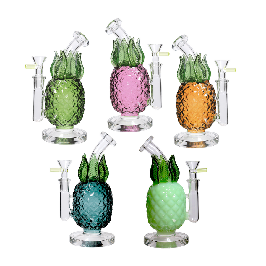8 Inch Pineapple-Shaped Glass Bong