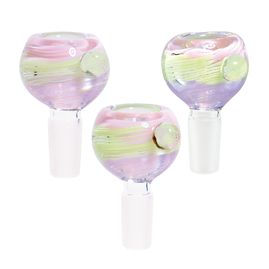 14mm Pink Implosion Multicolor Glass Bowl