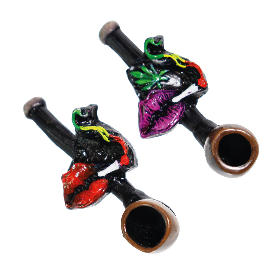 4 Inch Lips-Shaped Bamboo Hand Pipe