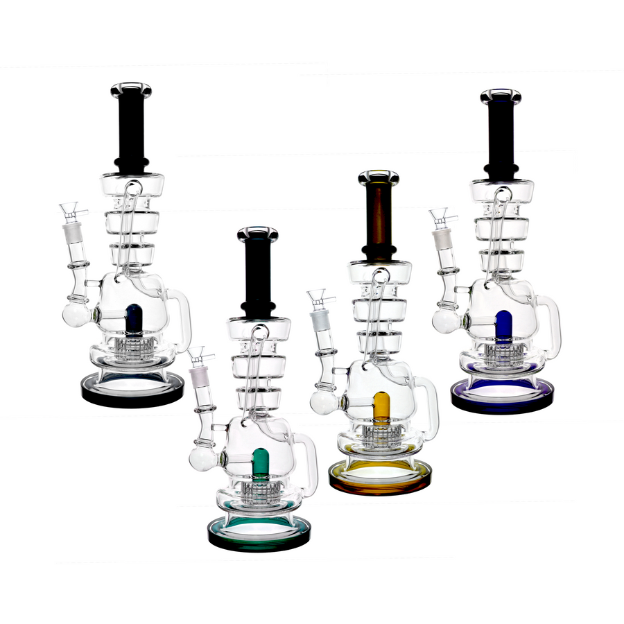 16 Inch Castle-Design Glass Recycler Bong