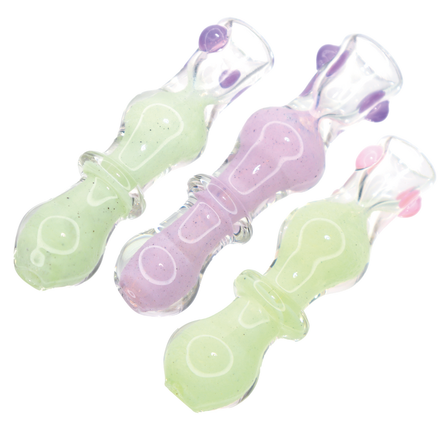 Slime Color Curvy Ball Glass Chillum