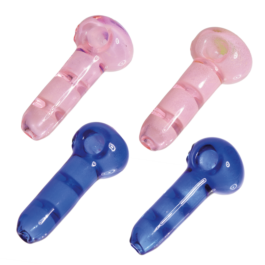 5 Inch Streaky Multicolor Glow-in-the-Dark Spoon Pipe