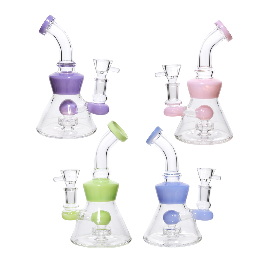 7 Inch Cone Slime Color Mini Glass Bong